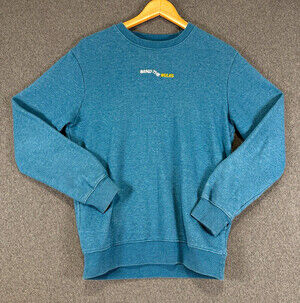 Max Bend the Rules Blue Crewneck Sweatshirt Mens Small Slim Fit